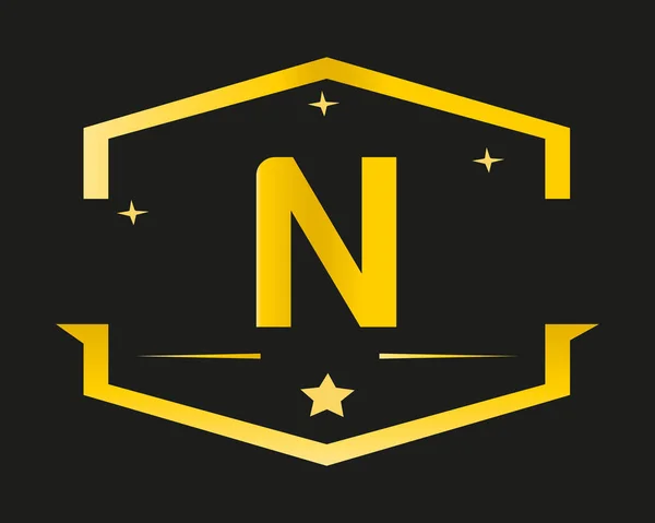 Luxury Letter Logo Template Gold Color Initial Letter Alphabet Luxury — Image vectorielle