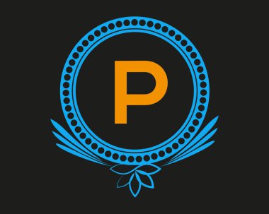 P Harfi Logo Vektörü şablonu