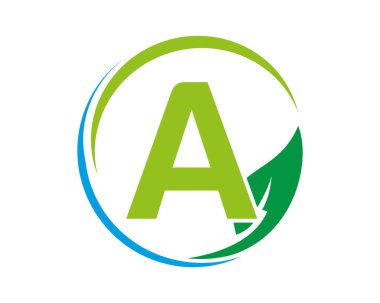 Modern bir harf logosu tasarım şablonu soyut simgesi