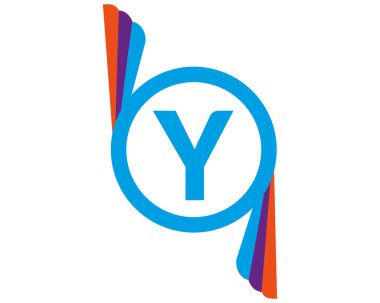Y soyut logo vektör şablonu