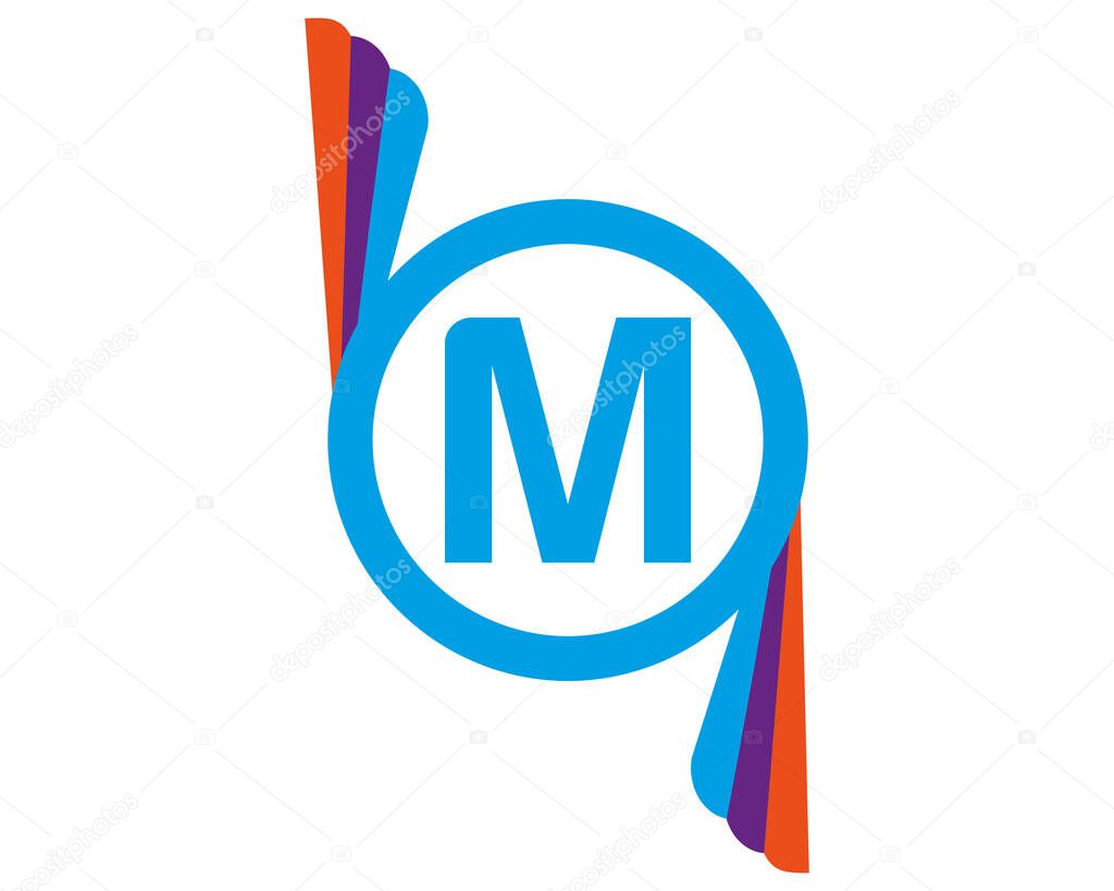 M abstract logo vector template