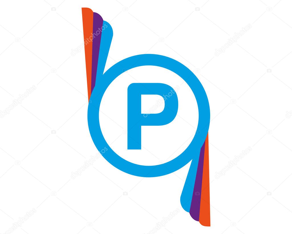 P abstract logo vector template