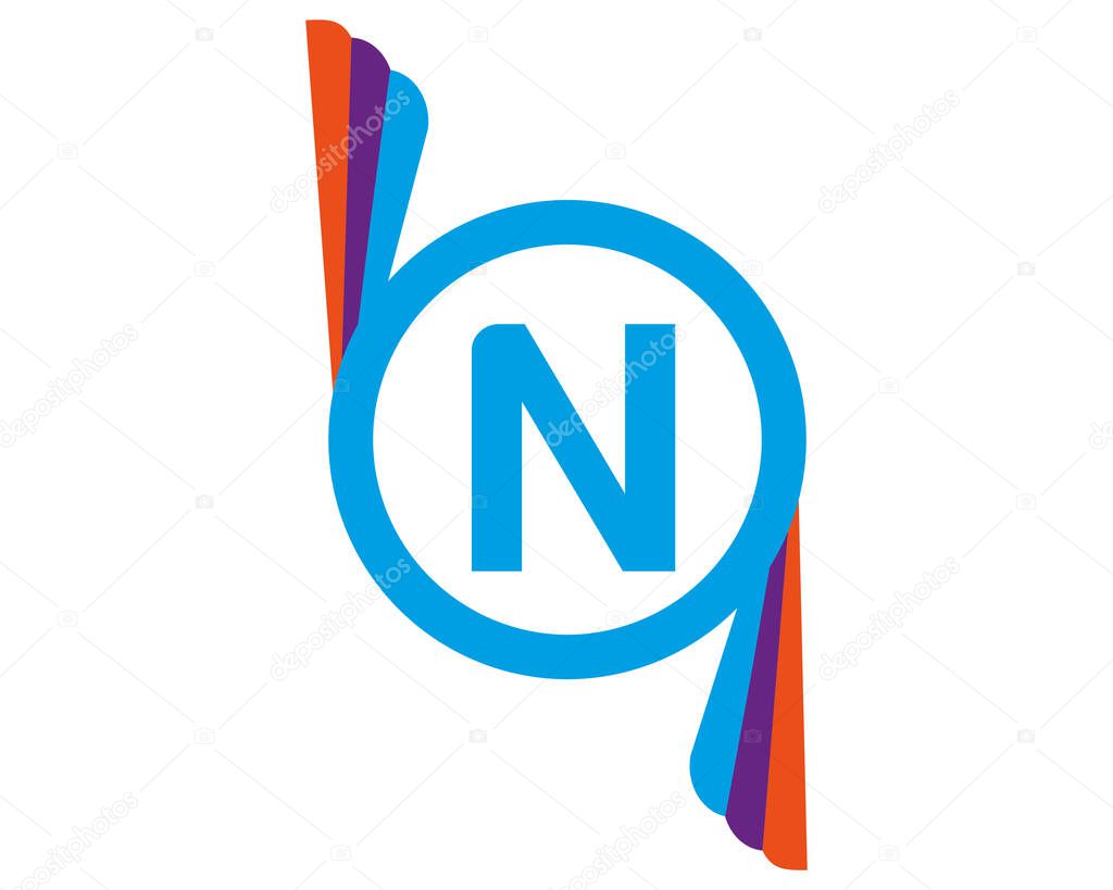 N abstract logo vector template