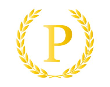 P Harfi İlk Lüks Marka Logo Şablonu