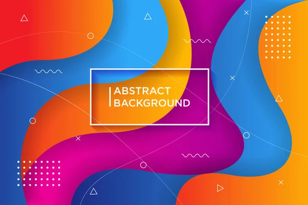 Trendy Gradient Fluid Minimal Modern Design Background Dynamic Pattern Composition — Stock Vector