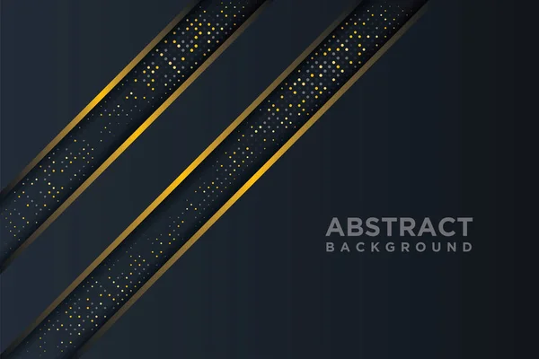 Gold Black Background Modern Pattern Abstract Golden Luxury Vector Illustration — Vector de stock