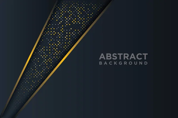 Gold Black Background Modern Pattern Abstract Golden Luxury Vector Illustration — Vector de stock