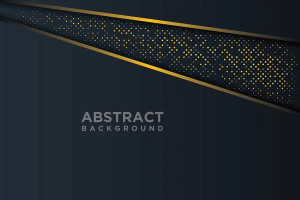 Gold Black Background Modern Pattern Abstract Golden Luxury Vector Illustration — Stock Vector