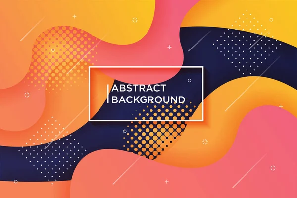 Abstract Orange Color Background Dynamic Shapes Composition — Stock Vector
