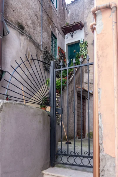 Bel Cancello Strade Della Città Antica Tuskany — Foto Stock