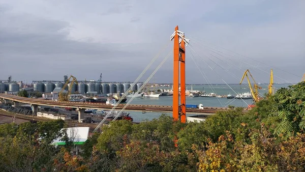 Bridge Transportation Seaport Odessa Ukraine — Foto de Stock
