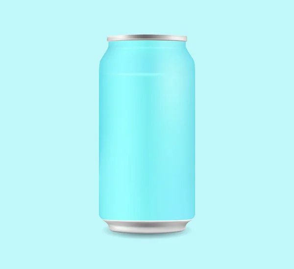 Piwo Energia Drink Can Realistyczna Makieta Ilustracja Błyszczący Napój Aluminium — Wektor stockowy