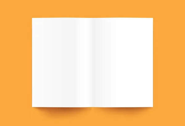 Realistisch Boek Tijdschrift Omslag Blanco Mockup Sjabloon Presentatie Brochure Notebook — Stockvector