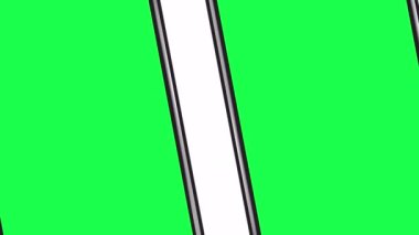 Akıllı telefonlar Yeşil Ekran Aygıtı Dijital Uzaklaştırma Hareketi Grafiksel Modern Mockup Şablon Nota Reklamı