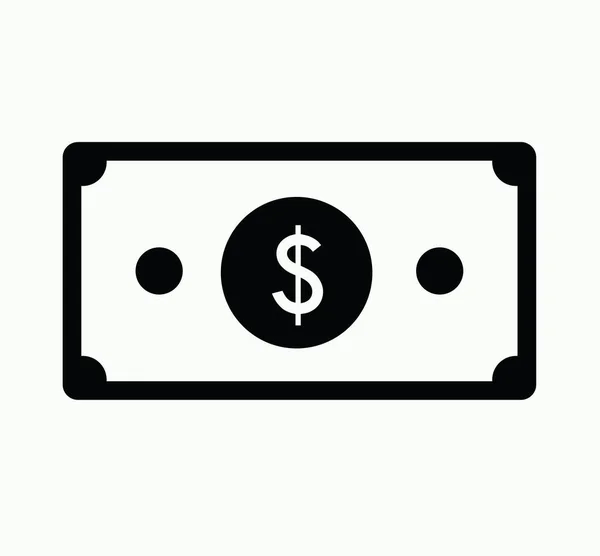 Dollar Bill Flat Icon Illustration Money Business Currency Finance — Vettoriale Stock