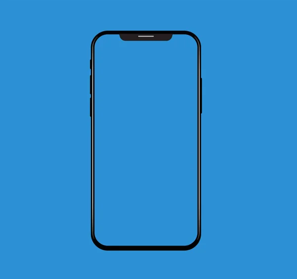 Illustration Notch Smartphone Device Mockup Isolated Touchscreen Modern Blank Display — Image vectorielle