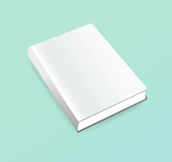 Realistic White Book Cover Blank Mockup Template Office Magazine Brochure — 스톡 벡터