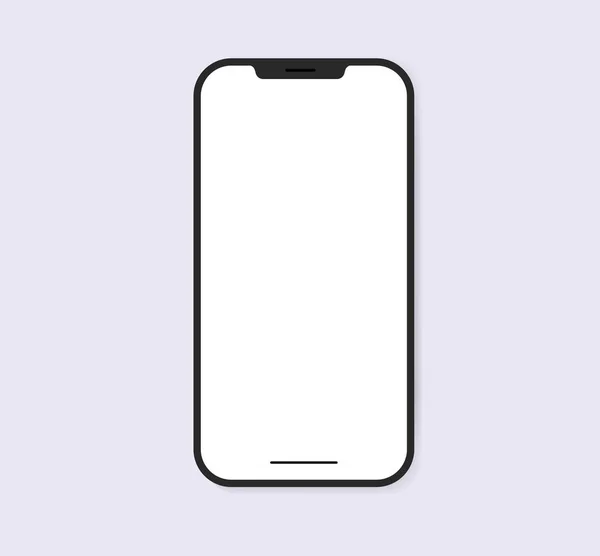 Notch Smartphone Modern Device Isolated Mockup Template Blank Display Technology — Image vectorielle