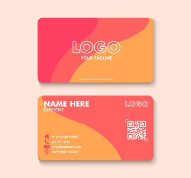 Clean Business Card Vector Template Company Brand Identity Layout clipart svg vector 