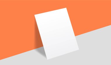 Flyer Posteri İzole edilmiş Mockup Kimlik Tanımlama Vektörü Şablonu