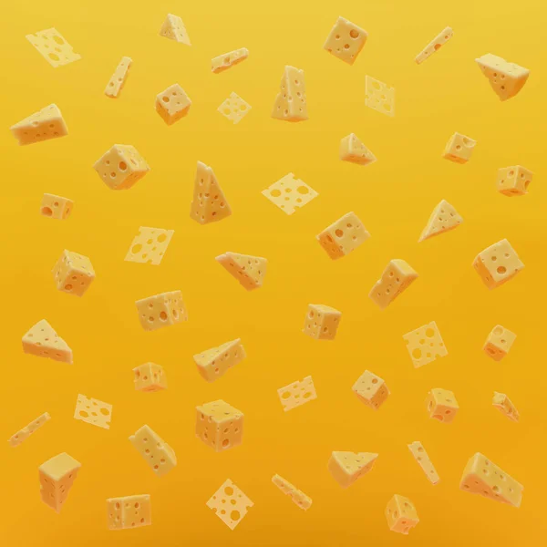 Rendering Cheese Background — Stock Photo, Image