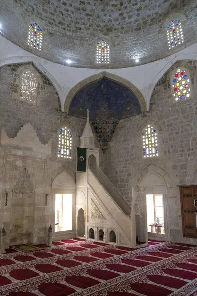 Interior Antiga Mesquita Ibrahim Pasa Cidade Pocitelj Bósnia Herzegovina — Fotografia de Stock