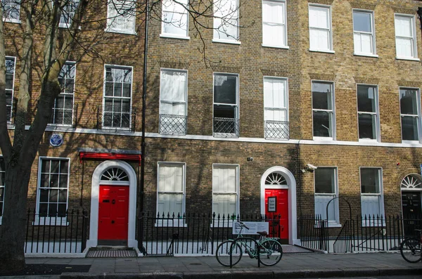 ロンドン 2022年3月 小説家チャールズ ディケンズの元ダグティ ストリートの家の眺め — ストック写真