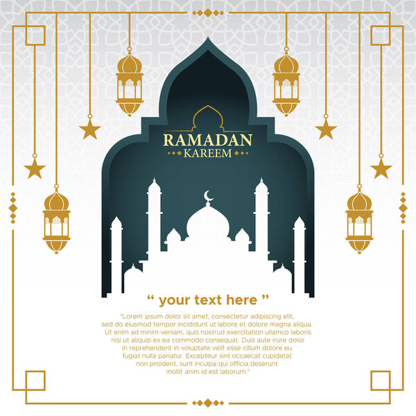 Ramadan kareem background premium vector
