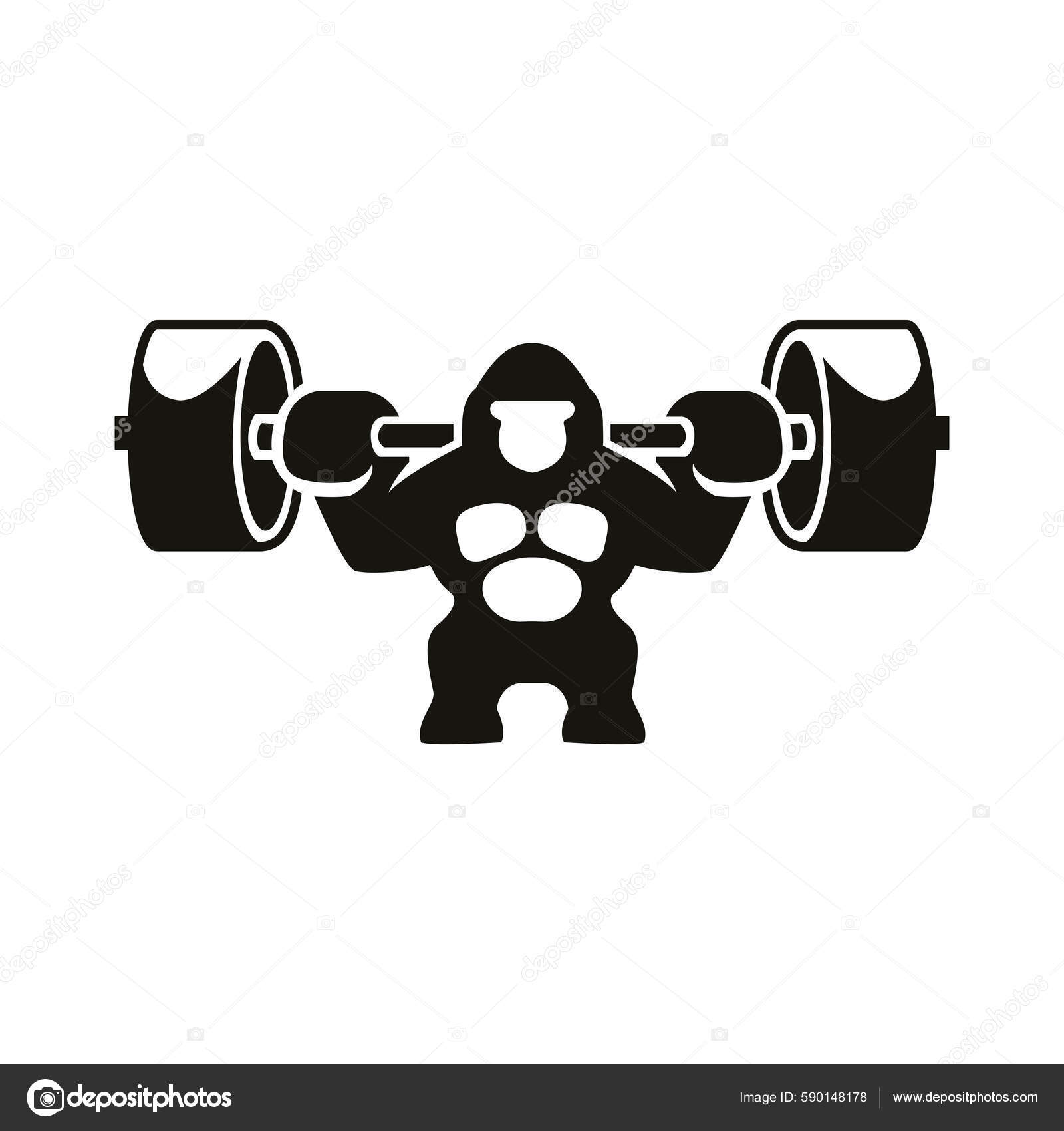 Gorilla Gym Logo Premium Vector Stock Vector by ©bayucesh 590148178