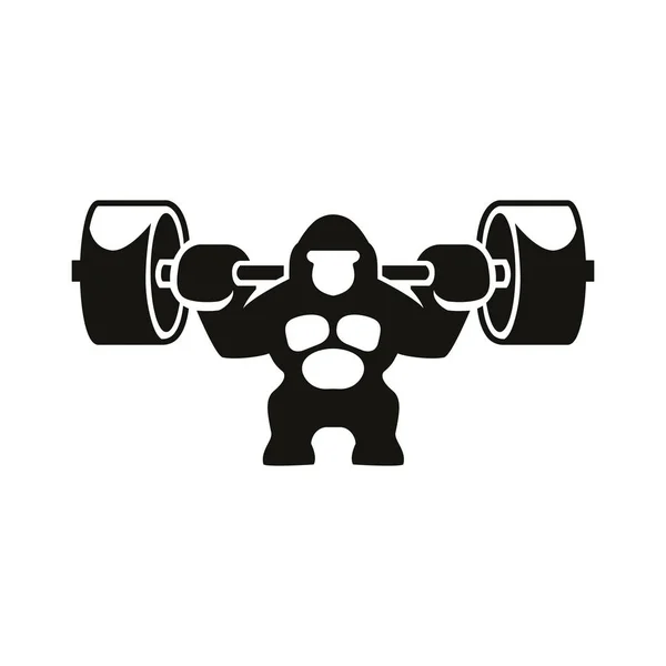 Gorilla Gym Logo Premium Vector — Vector de stock