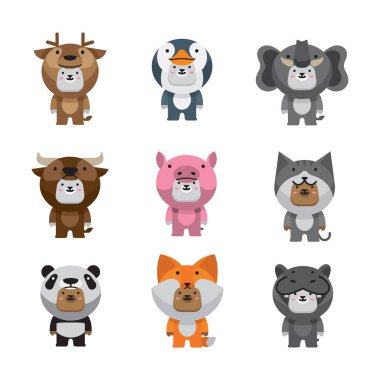 hayvan kostümü paket vektörü