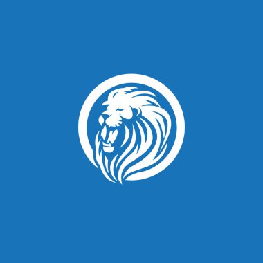 aslan maskotu klasik vektörü