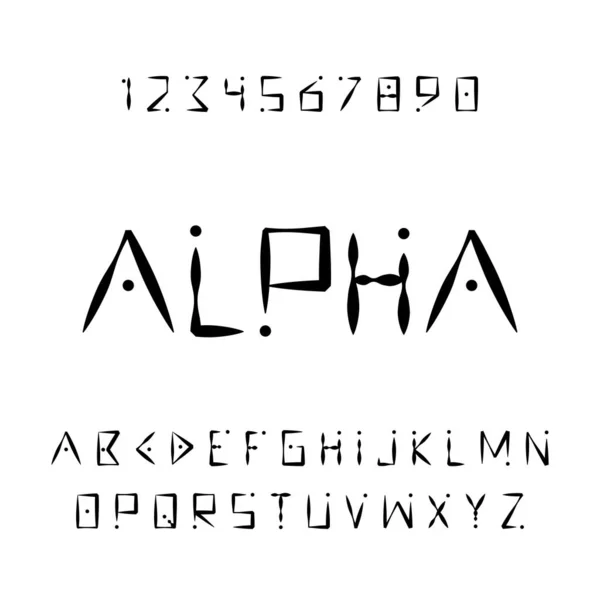 Kreatives modernes Alphabet. Minimale Schrift. Vektorillustration. — Stockvektor