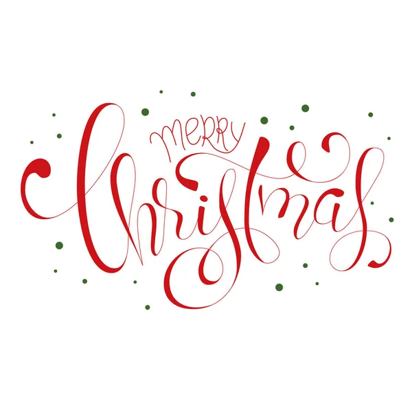 メリークリスマス手手紙冬の休日のデザインへの碑文 クリスマスクリスマスとハッピーニューイヤーグリーティングカード バナー ベクトル — ストックベクタ