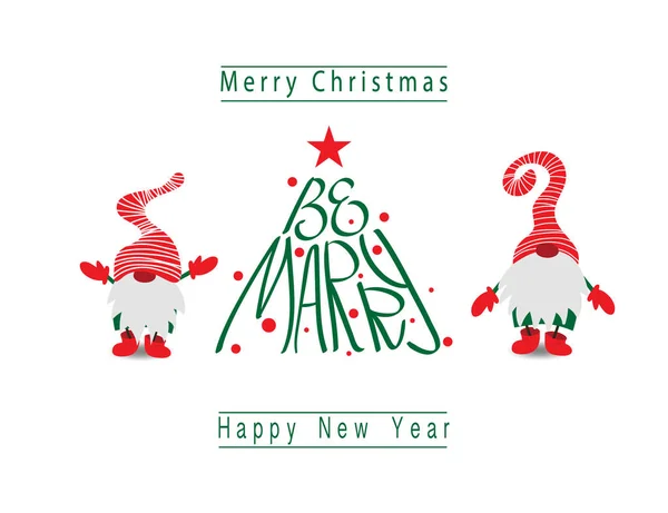 Весела Рука Листування Напис Зимові Канікули Дизайн Каліграфія Різдвяні Різдвяні — стоковий вектор