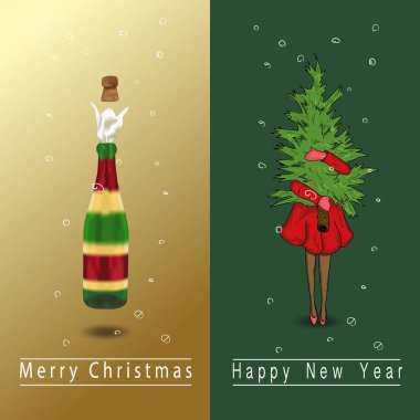 Kış tatili tasarımına Mutlu Noeller, Calligraphic. Noel Xmas ve Mutlu Yıllar Kutlama Kartı, bayrak.