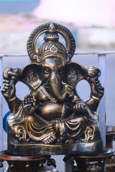Primo Piano Una Scultura Jay Ganesha — Foto Stock