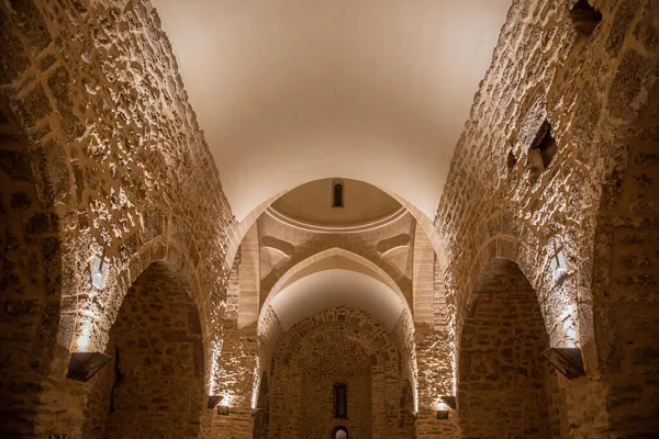 Stone Walls Nave Church Restores — стоковое фото