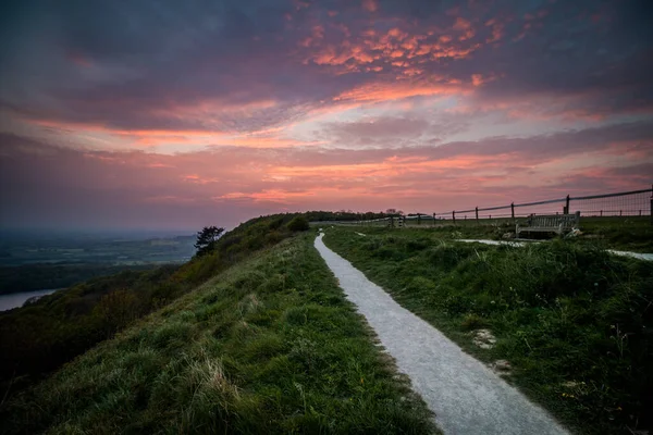 Kuzey Yorkshire, İngiltere 'de Moody Sunset