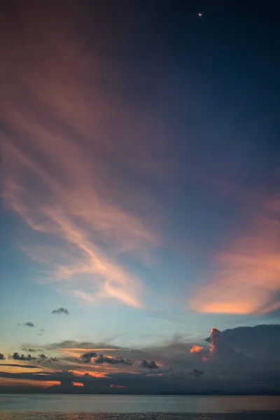 Beautiful Sunset Mabul Island Borneo Malaysia Royaltyfria Stockfoton