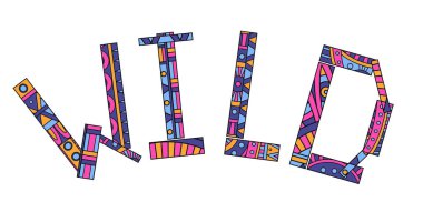 pembe ve mor etnik vahşi çekim deseni 