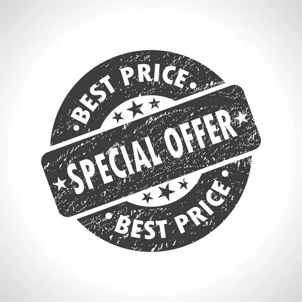 Special Offer Circle Grunge Black Stamp Illustration Best Seller — Stock vektor