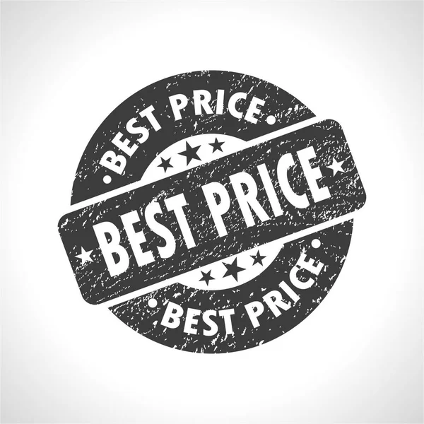 Best Price Circle Grunge Black Stamp Illustration — Stock vektor