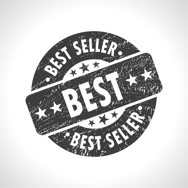 Best Black Circle Grunge Stamp Illustration — Vetor de Stock