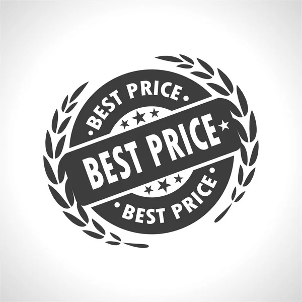 Best Price Black Circle Grunge Stamp Banner Illustration — Archivo Imágenes Vectoriales