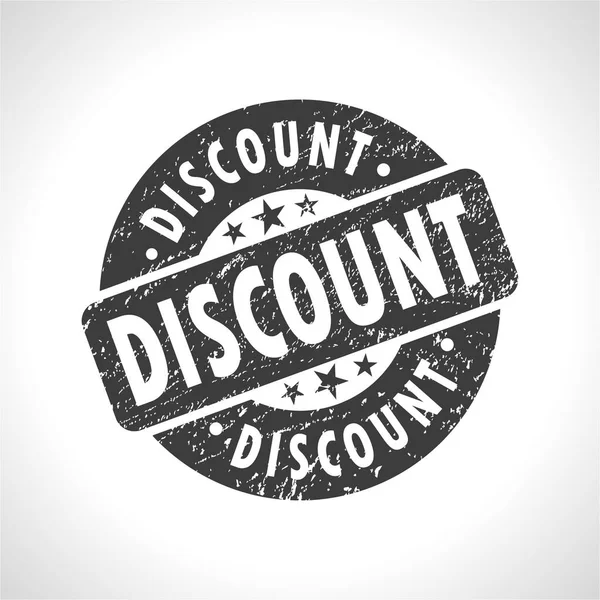 Discount Circle Grunge Black Stamp Illustration — Stock vektor