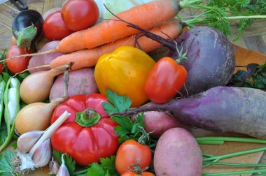 Kırmızı borş pişirmek için sebze seti