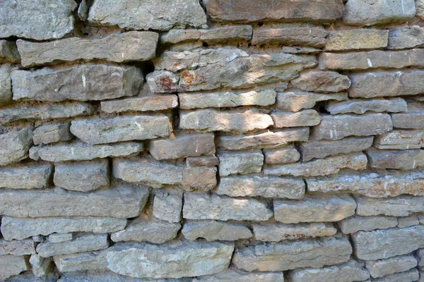 Παλιό Τείχος Από Φυσικά Πέτρινα Πλακίδια — Φωτογραφία Αρχείου
