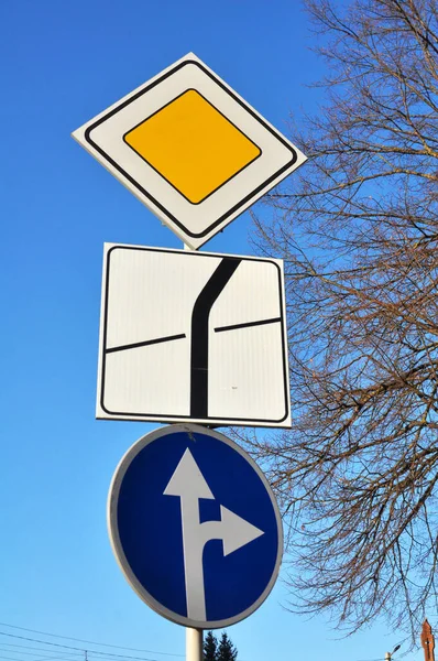 Road Sign Graphic Drawing Communicate Information Road Users — Foto Stock