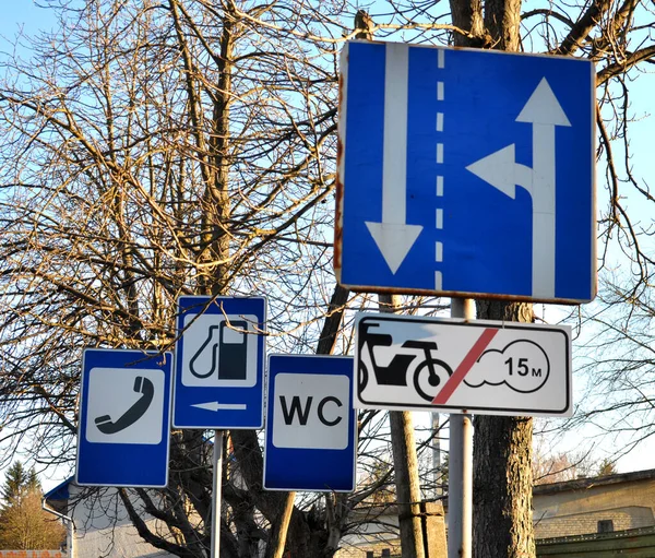 Road Sign Graphic Drawing Communicate Information Road Users — Foto Stock